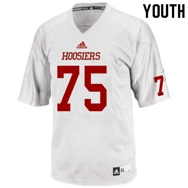 Youth #75 Luke Wiginton Indiana Hoosiers College Football Jerseys Sale-White